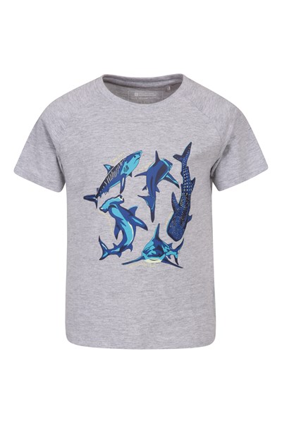 Sharks Kids Organic T-shirt - Grey