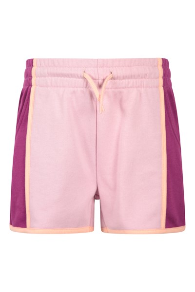 Colour Block Kids Shorts - Purple