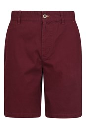 Organic Woods Mens Chino Shorts Burgundy