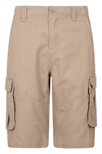 Men's Organic Cotton Heavy Cargo Shorts in Dress Beige