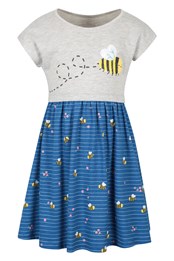 Poppy Organic Cotton Kids Dress Cobalt