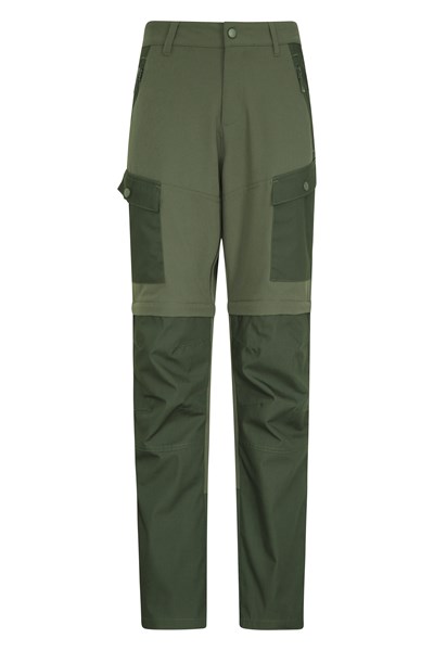 Expedition Womens Zip-Off Walking Trousers - Long Length - Green