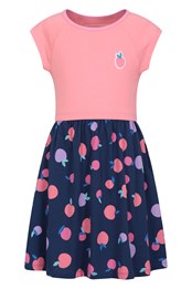 Penelope Bio-Kleid für Kinder Pfirsich