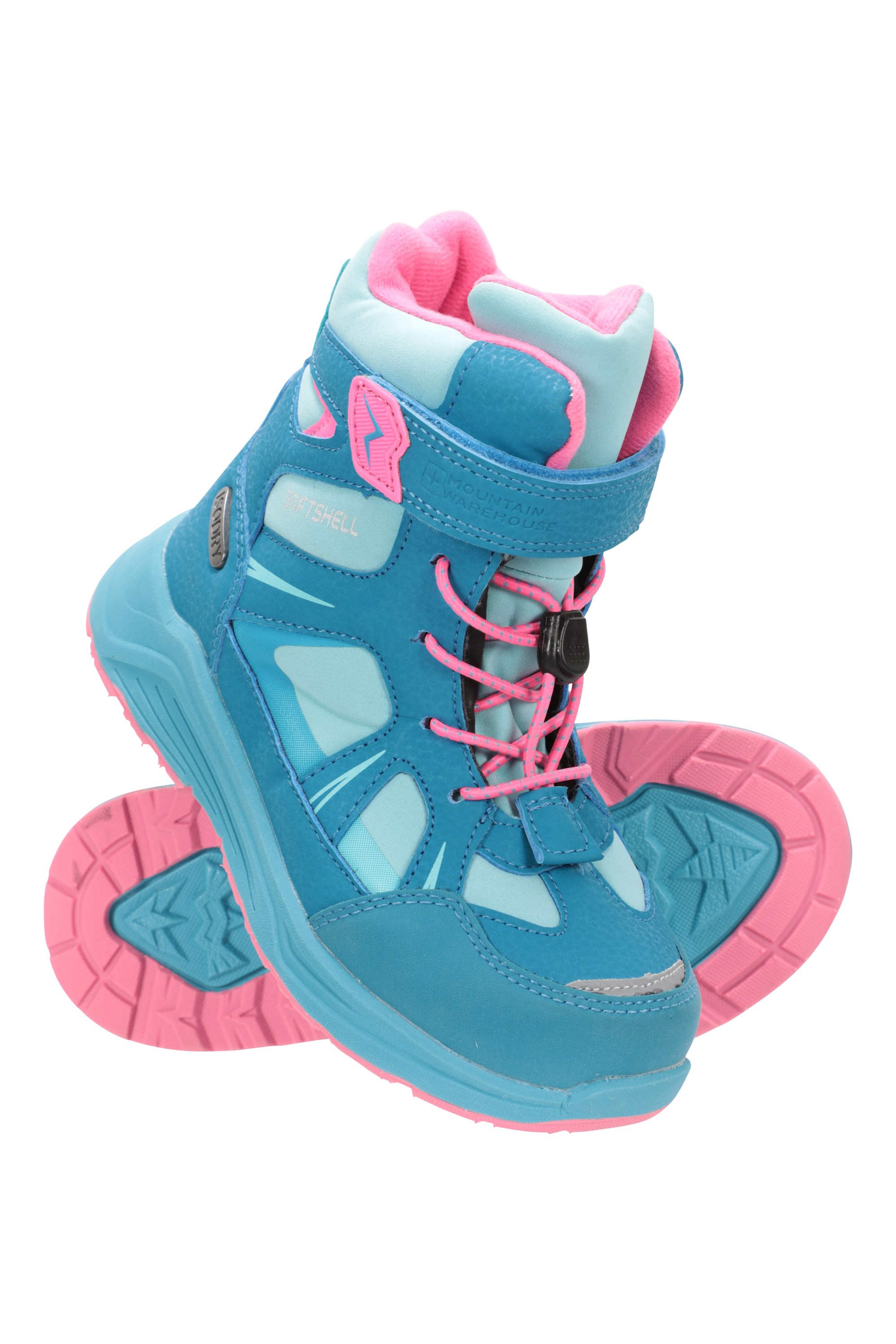 Dimension — wodoodporne buty dziecięce do trekkingu - Turquoise