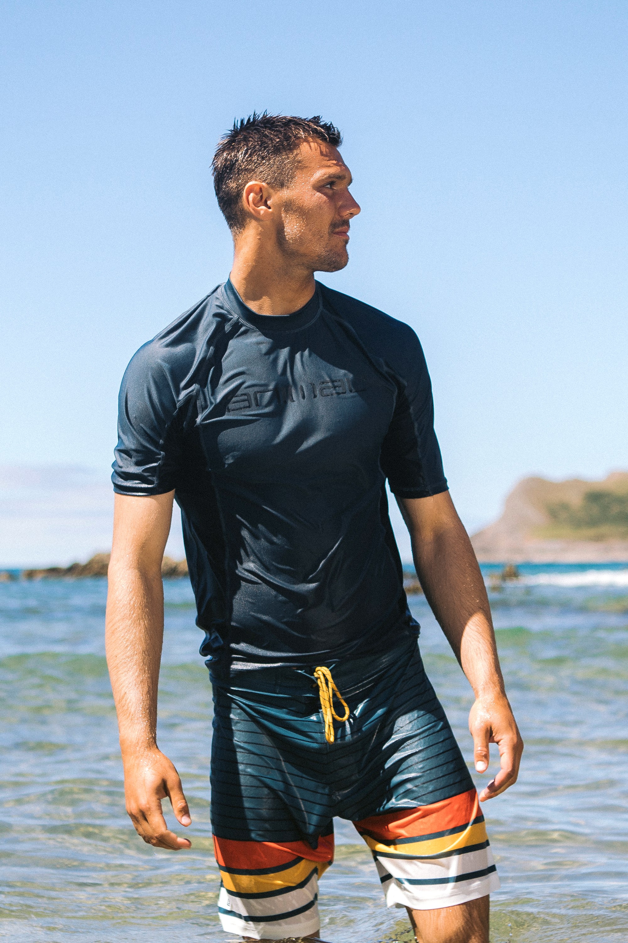 Men's Rash Guard Top Long Sleeves Swimsuit Swimwear Dri-Fit Rash Guard  fashion summer