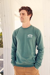 Shoreside Mens Organic Sweatshirt Dark Green