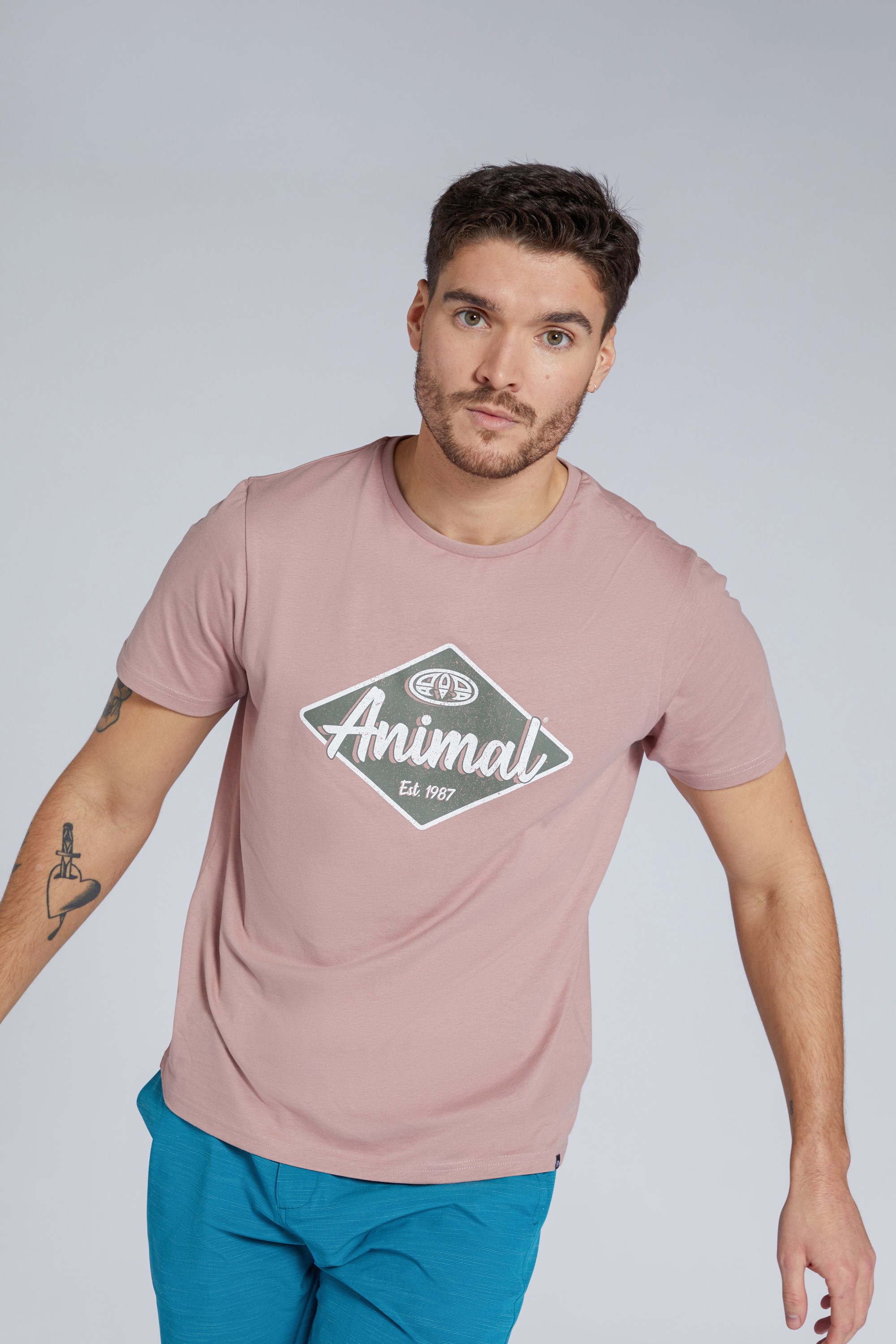 Diamond Mens Organic T-shirt - Pink