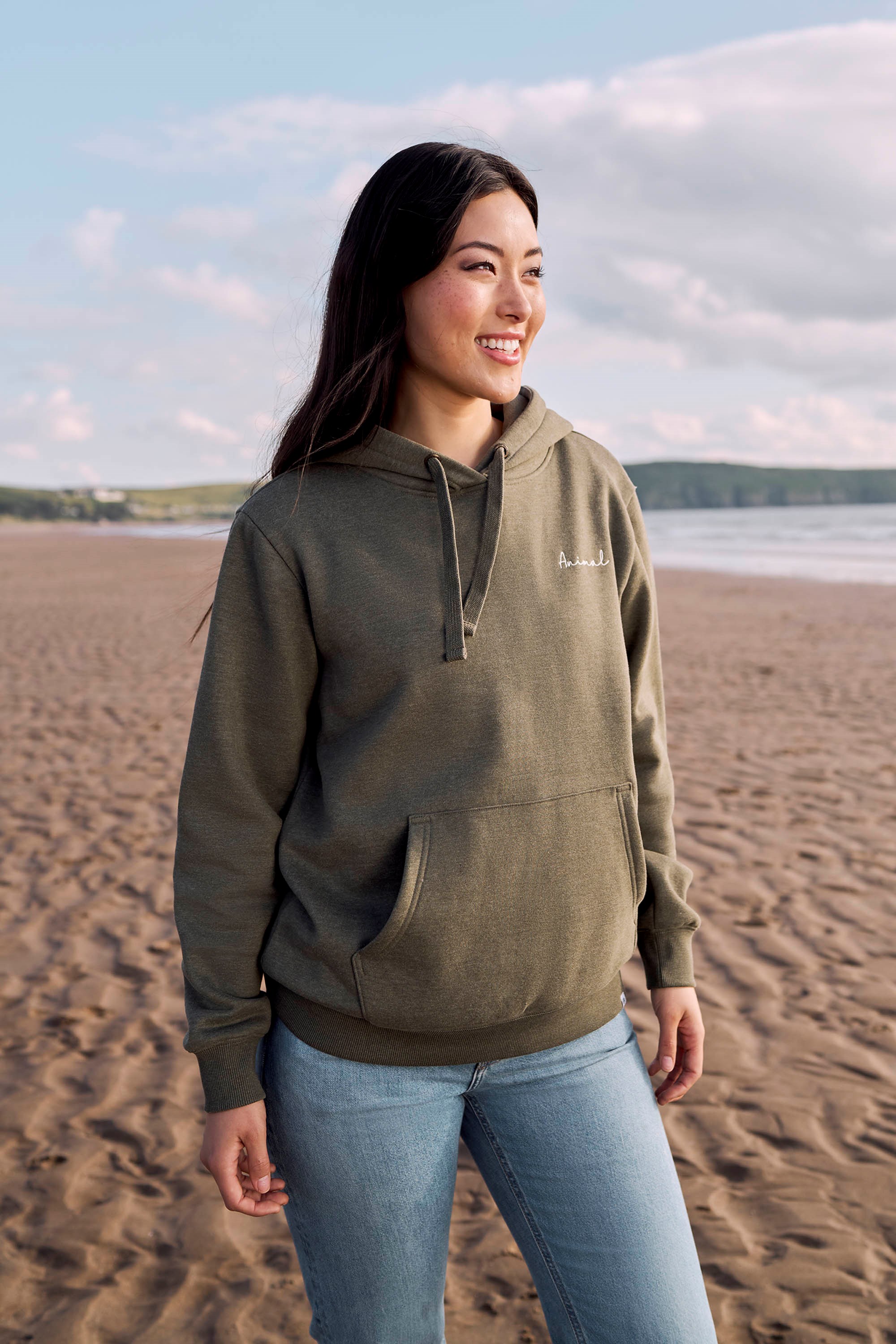 Animal Maya Damen Bio-Kapuzenpulli - Khaki