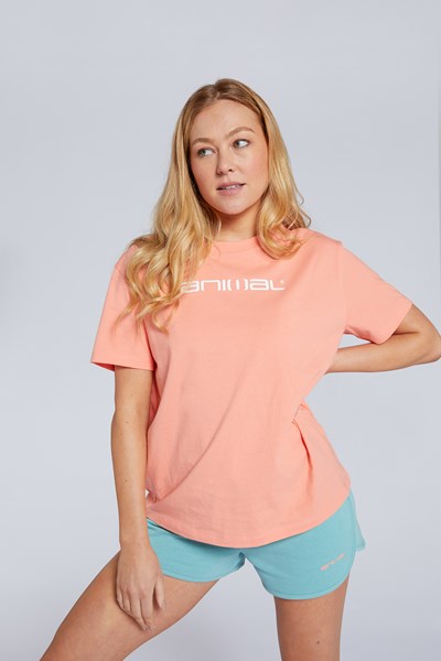 Animal Leonie Womens Organic T-shirt - Pink