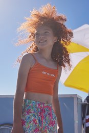 Animal Splashing Kids Reversible Recycled Bikini Orange
