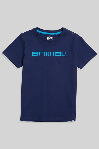 Animal Archie Kids Organic T-shirt - Navy