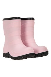 Kids Lined Wellies Pale Pink