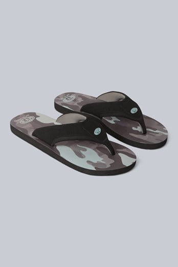Jekyl Herren-AOP-Flip-Flops Anthrazitgrau