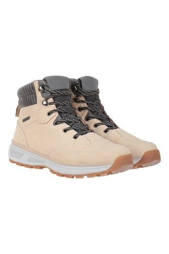 Cord Womens Casual Waterproof Boots Beige