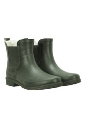 Bottines de Pluie Hiver Femme Kaki