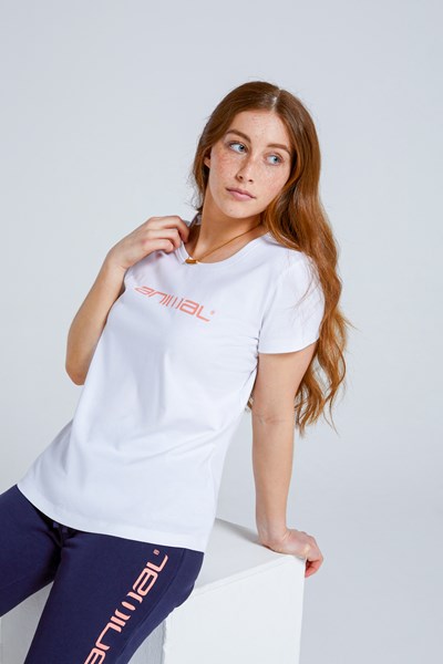 Animal Marina Womens Organic Logo T-shirt - White