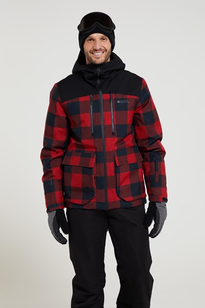 Drayton Mens Waterproof Ski Jacket - Dark Red