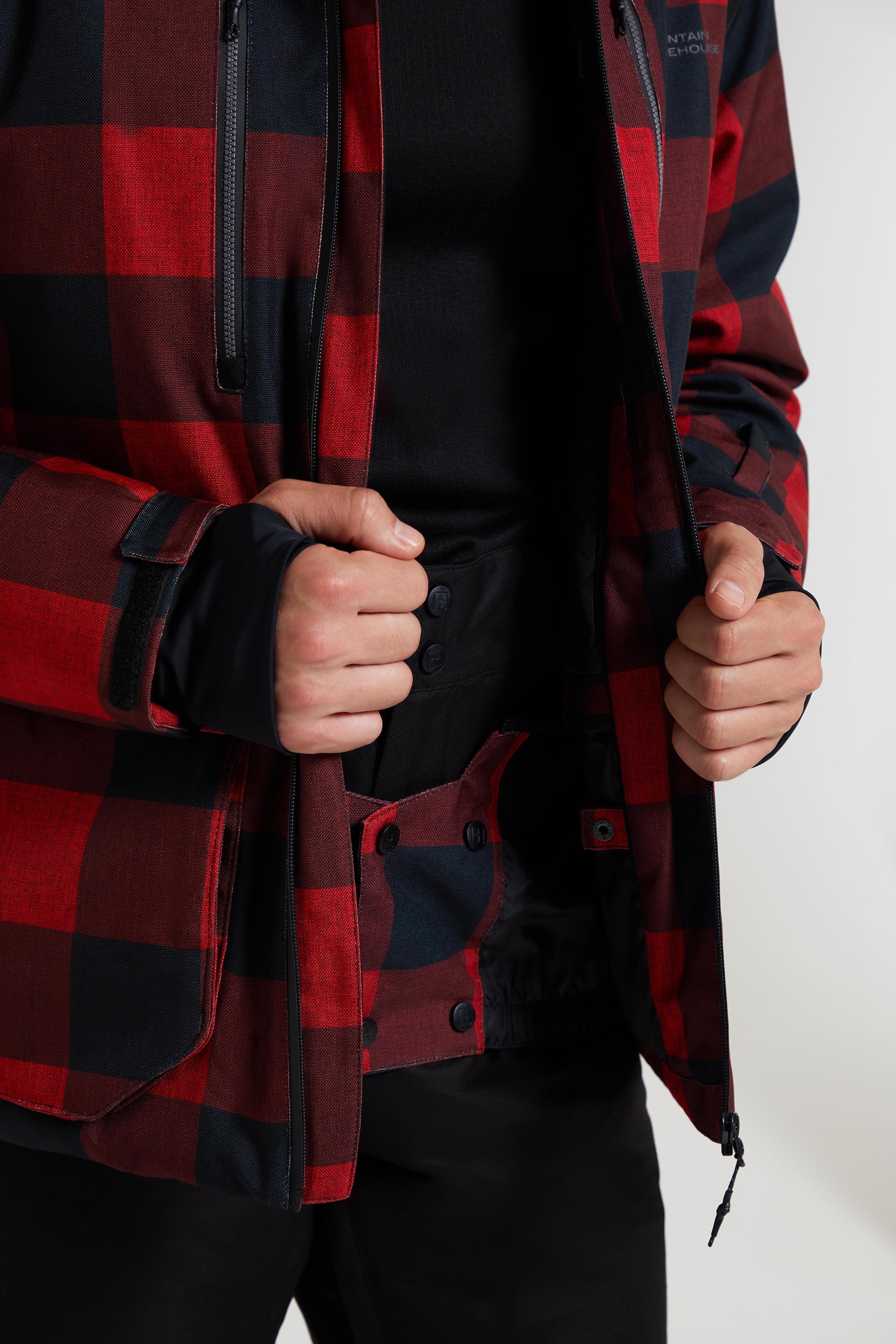 Flannel on sale ski jacket