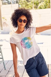 Animal Summer Womens Organic Print T-shirt