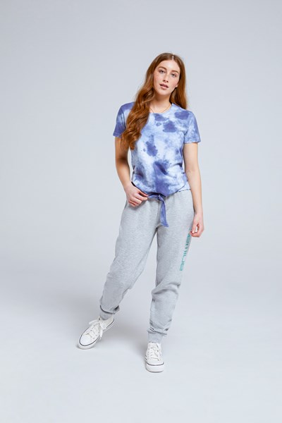 Animal Lexi Womens Organic Tie-Up T-shirt - Navy
