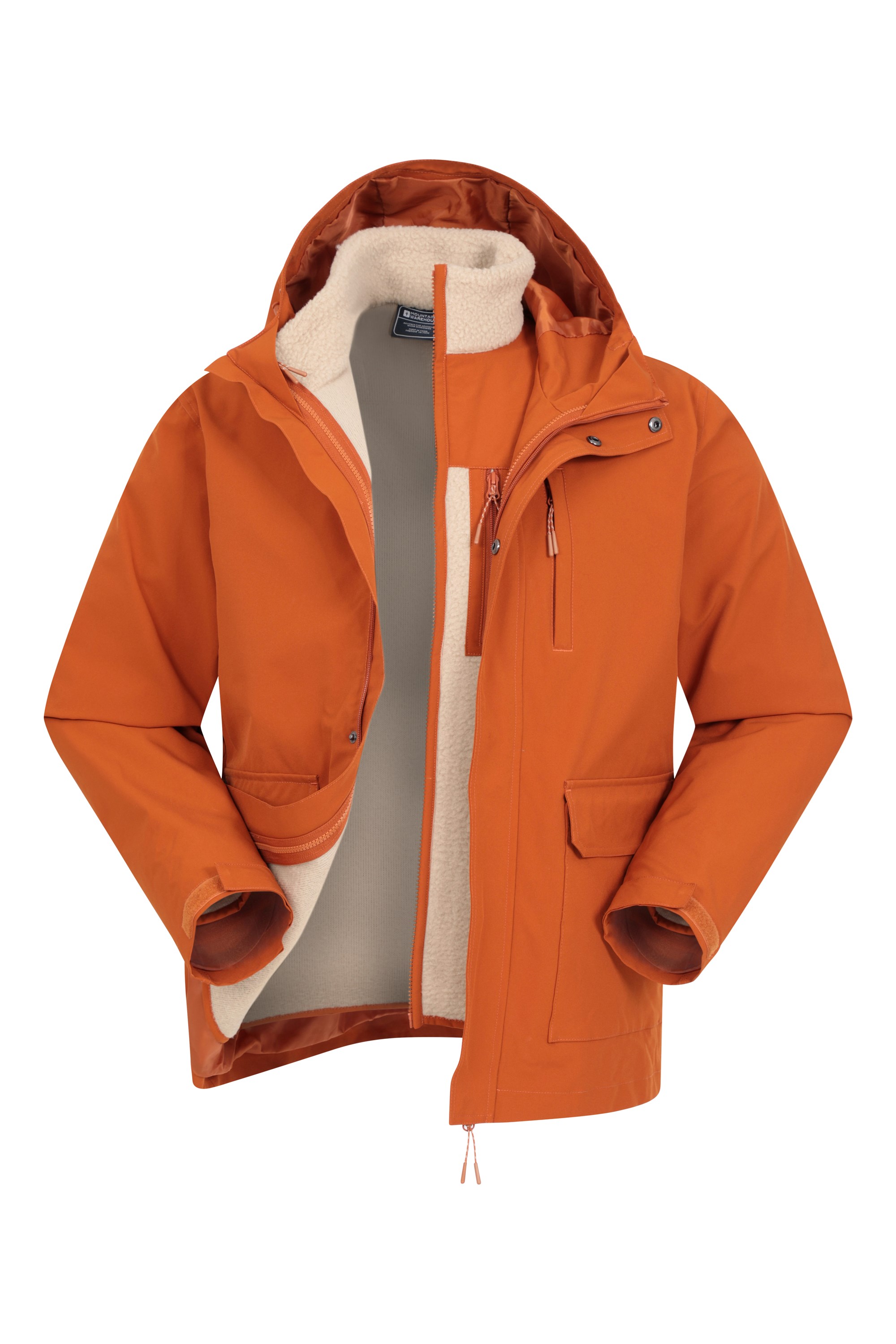 Mountain Warehouse Headland Mens 3 in 1 Jacket Waterproof Breathable