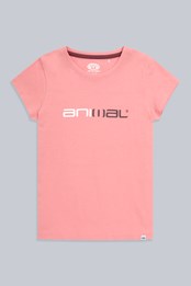 Dziecięcy T-shirt organiczny Sienna firmy Animal Różowy