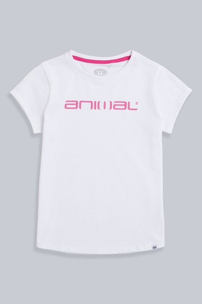 Animal Sienna Kids Organic T-shirt - White