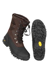 Summit Ultra Mens Recco Vibram Snow Boots Dark Brown