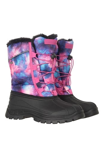 Whistler Kids Printed Adaptive Snow Boots Dark Purple