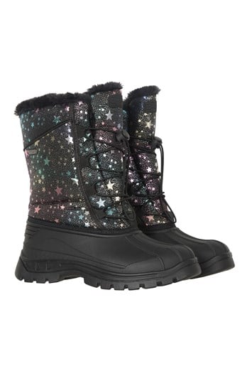 Whistler Kids Printed Adaptive Snow Boots Jet Black