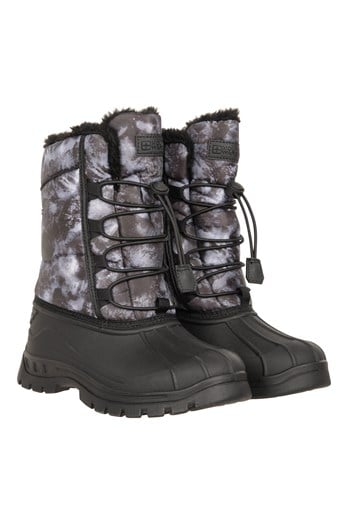 Whistler Kids Printed Adaptive Snow Boots Monochrome