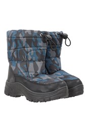Caribou Toddler Adaptive Printed Snow Boots Black