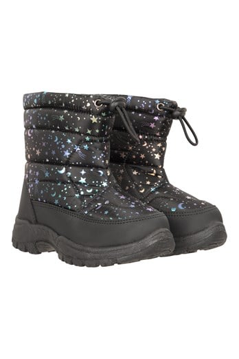 Caribou Toddler Adaptive Printed Snow Boots Iridescent