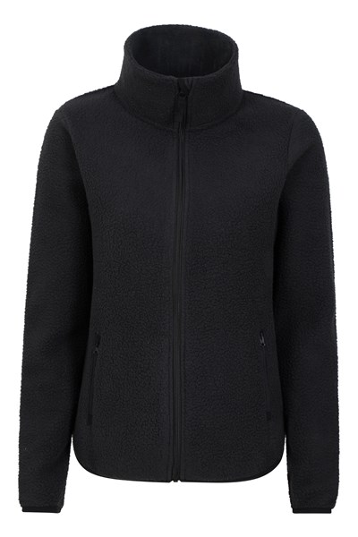 Cosmos Womens Recycled Fleece Jacket - Black