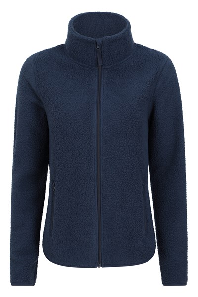 Cosmos Womens Recycled Fleece Jacket - Dark Blue