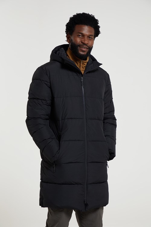 MEN SEAMLESS DOWN HOODED COAT  Mens winter coat, Winter fashion