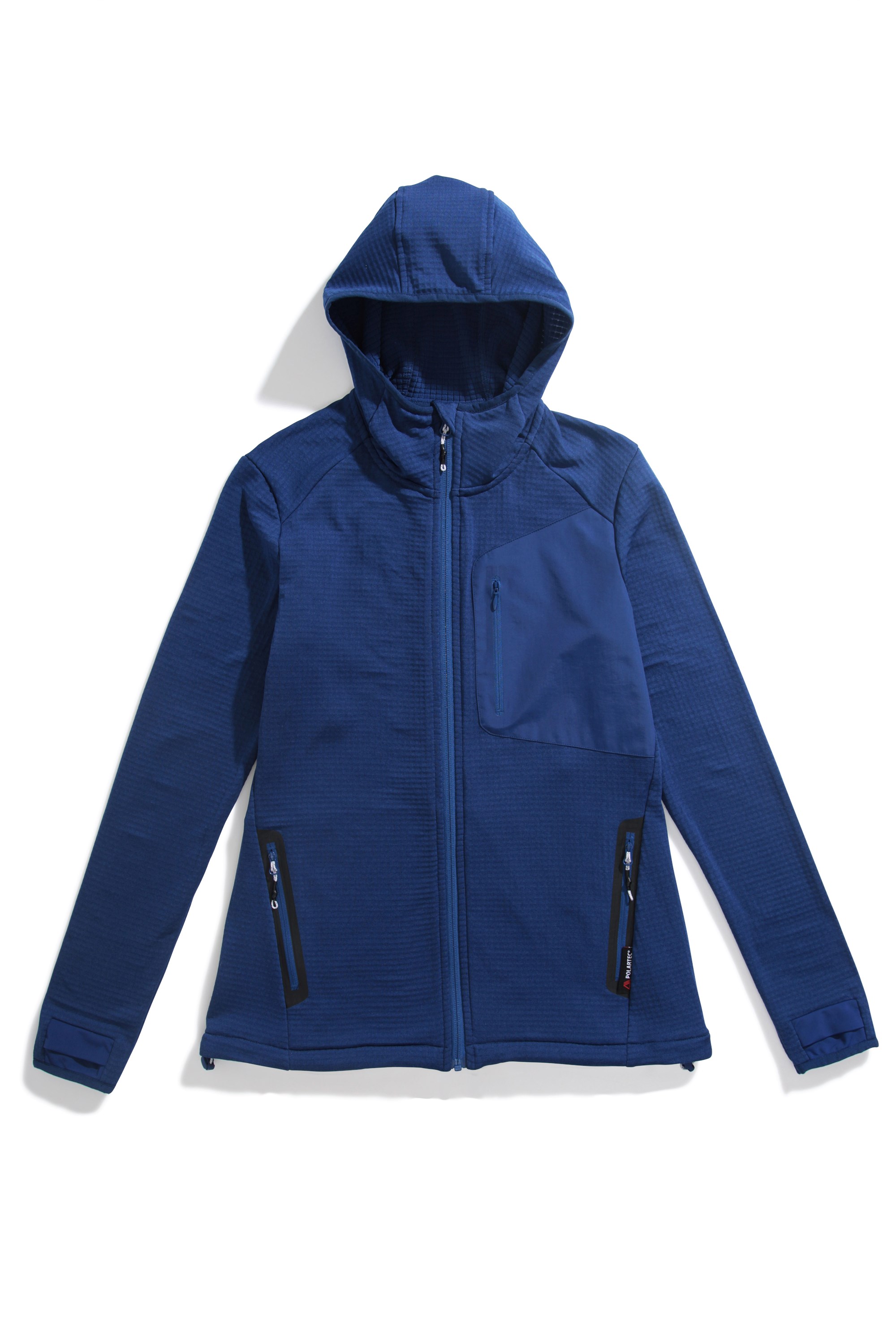 Chaqueta hibrida forro Polar mujer GTS 404022L senderismo azul