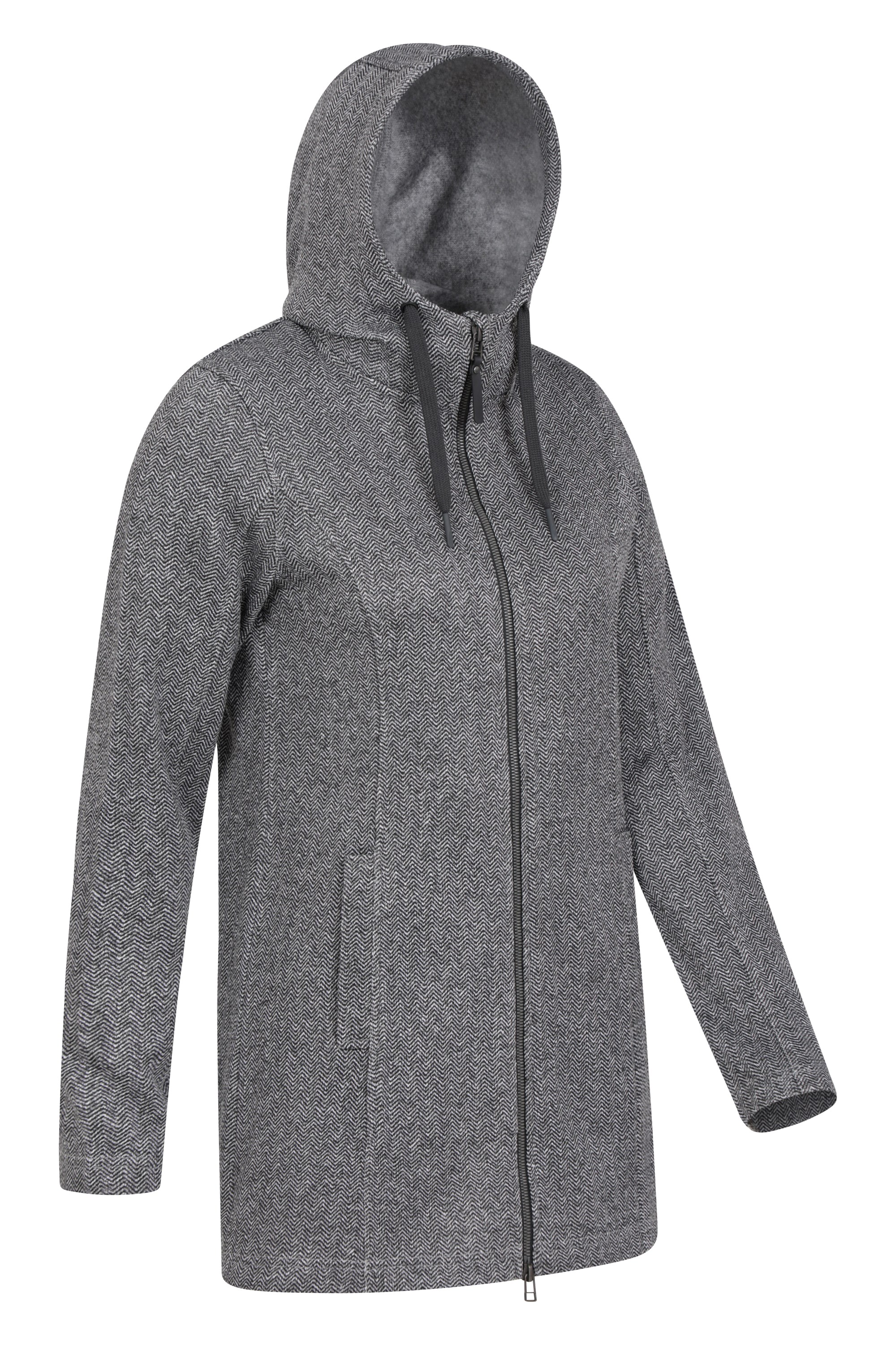 fleece longline jacket