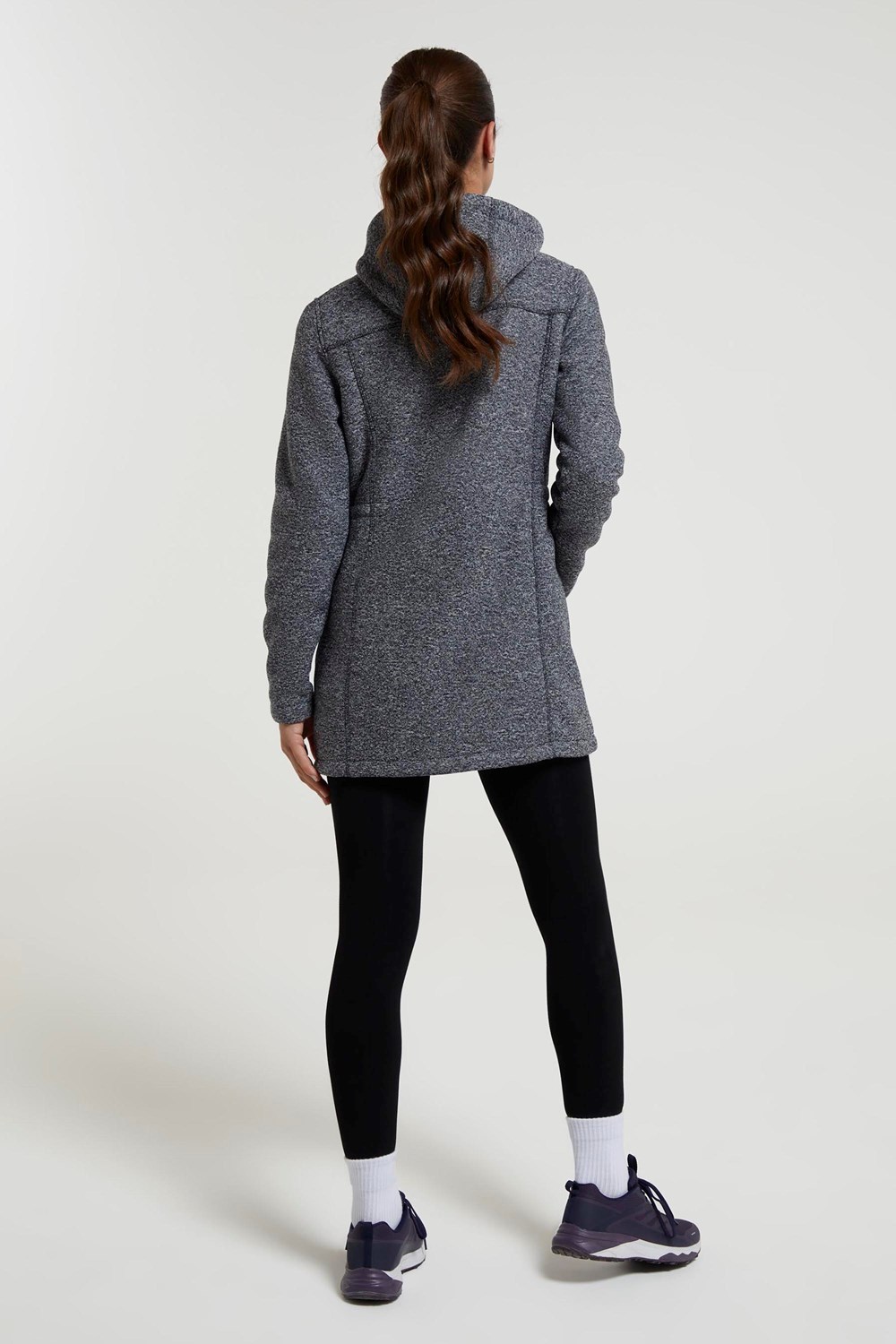 Mountain Warehouse Nevis Mujer Longline Chaqueta Polar Damas Anti Píldoras Sudadera con Capucha - Imagen 16 de 57
