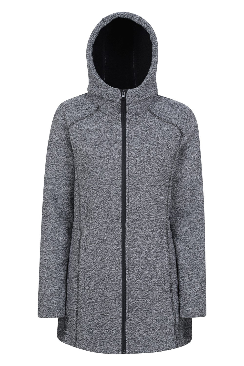 Mountain Warehouse Nevis Mujer Longline Chaqueta Polar Damas Anti Píldoras Sudadera con Capucha - Imagen 18 de 57
