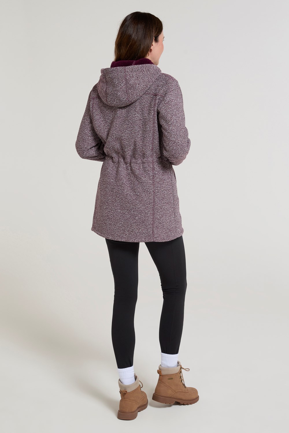 Mountain Warehouse Nevis Mujer Longline Chaqueta Polar Damas Anti Píldoras Sudadera con Capucha - Imagen 28 de 57