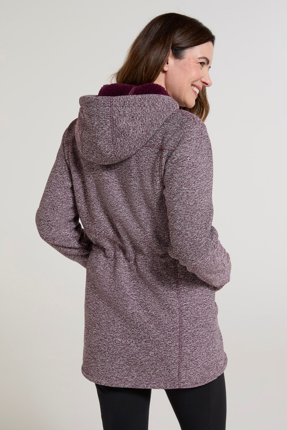 Mountain Warehouse Nevis Mujer Longline Chaqueta Polar Damas Anti Píldoras Sudadera con Capucha - Imagen 29 de 57