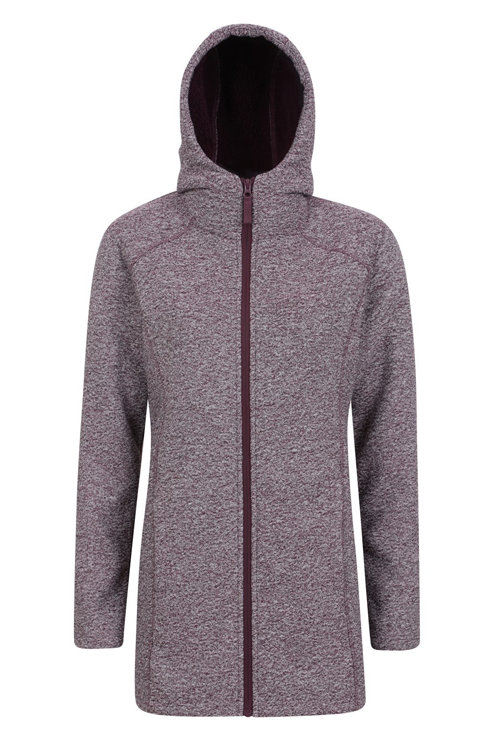 Mountain Warehouse Nevis Mujer Longline Chaqueta Polar Damas Anti Píldoras Sudadera con Capucha - Imagen 30 de 57