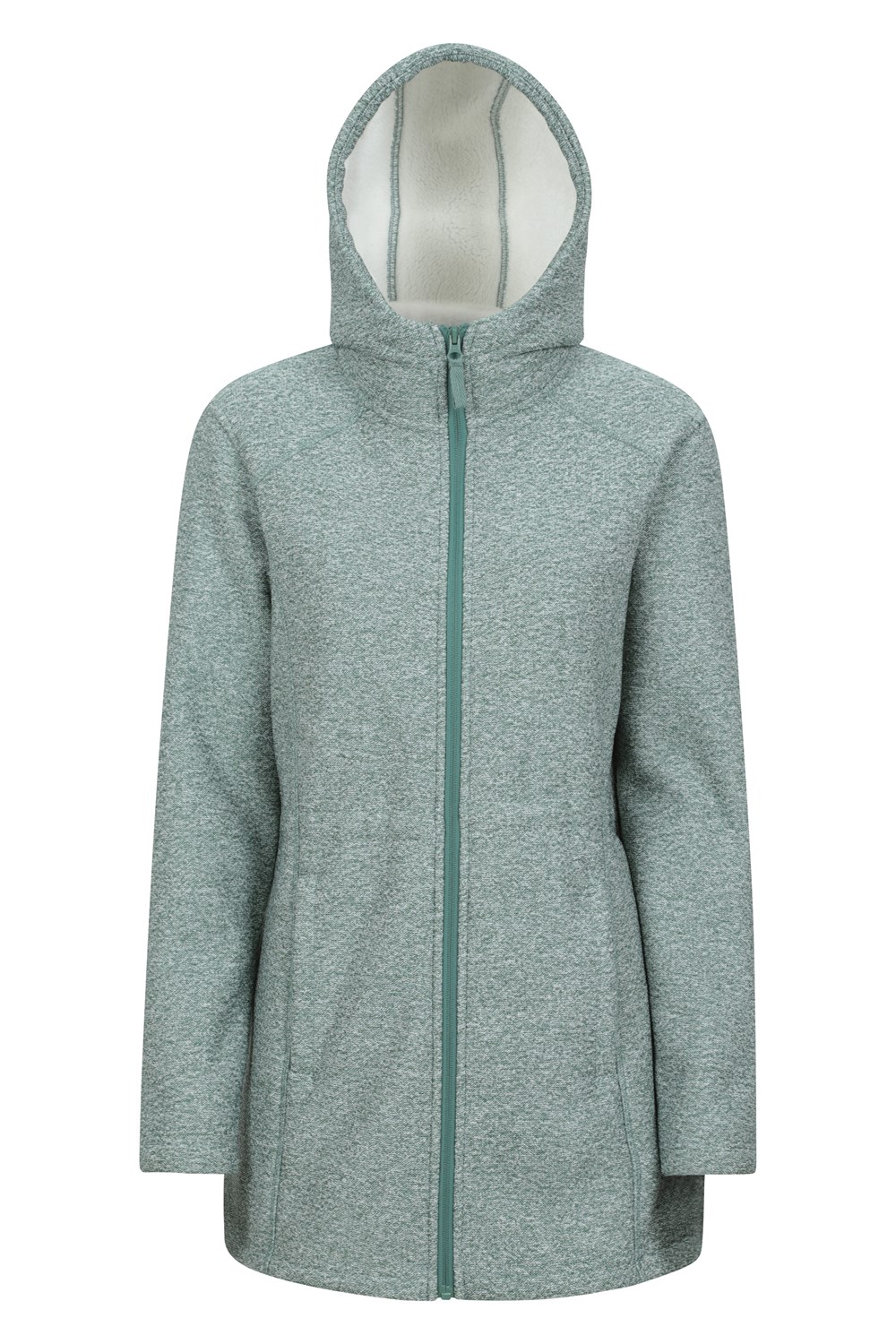 Mountain Warehouse Nevis Mujer Longline Chaqueta Polar Damas Anti Píldoras Sudadera con Capucha - Imagen 39 de 57