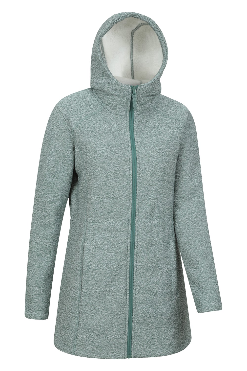 Mountain Warehouse Nevis Mujer Longline Chaqueta Polar Damas Anti Píldoras Sudadera con Capucha - Imagen 40 de 57