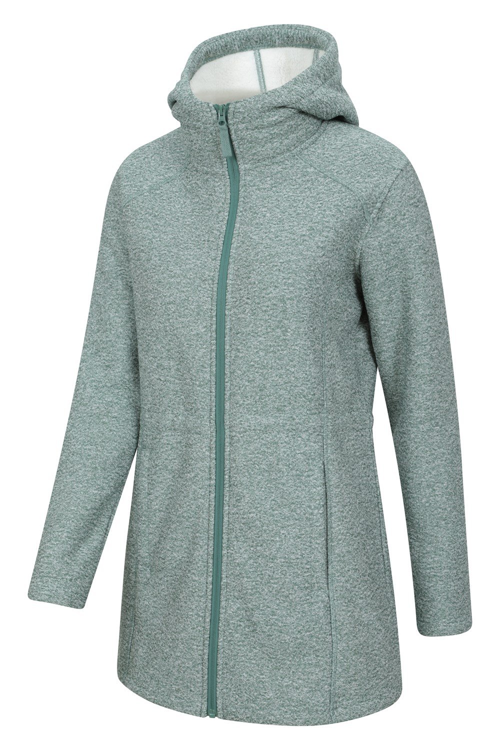 Mountain Warehouse Nevis Mujer Longline Chaqueta Polar Damas Anti Píldoras Sudadera con Capucha - Imagen 42 de 57