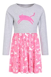 Poppy Kids Organic Long Sleeve Dress Pink