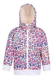 Alpine Kids Printed Fleece Jacket Leopard