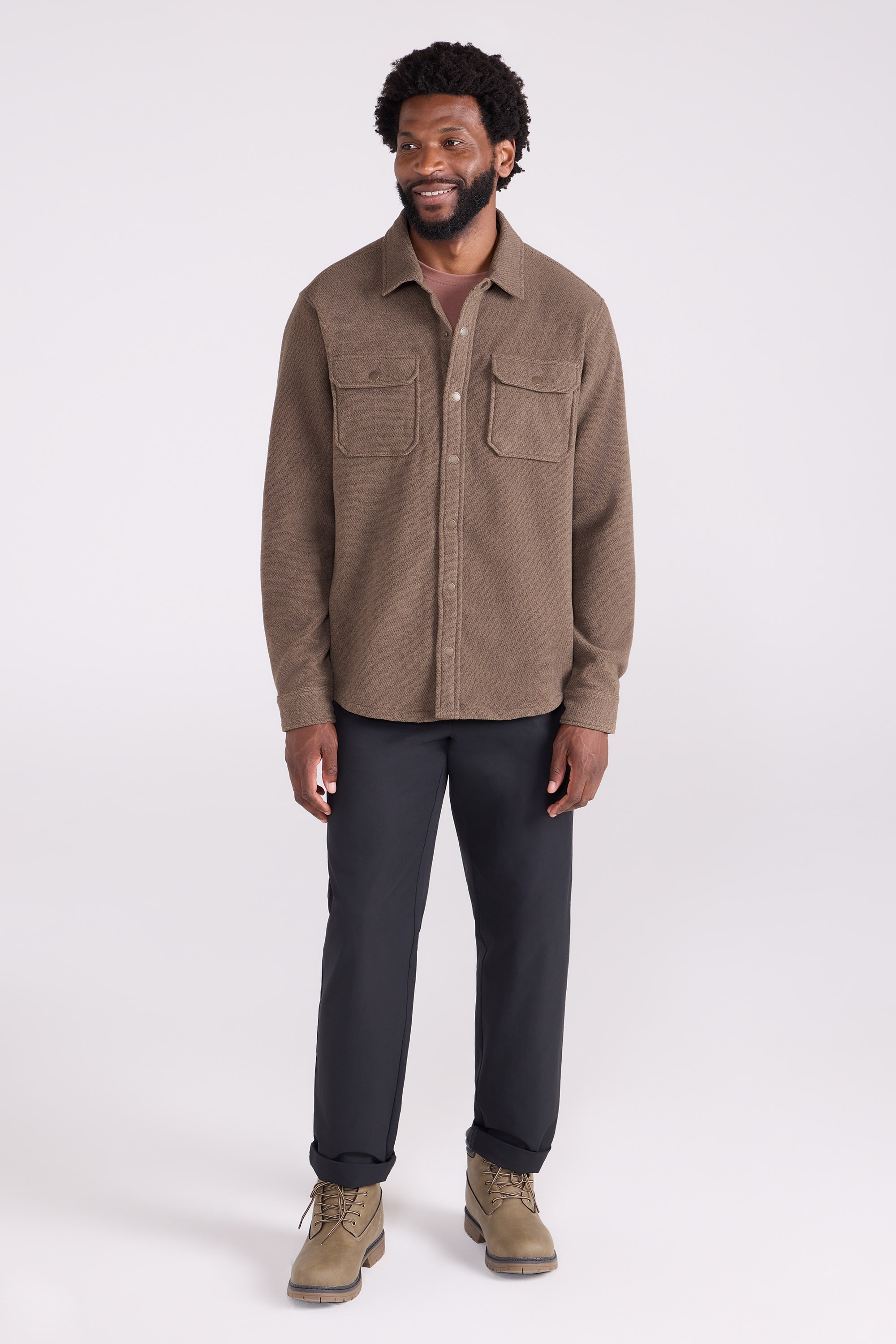 Dresden Mens Twill Fleece Shirt