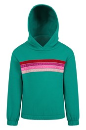 Kids Drop Shoulder Pullover Hoodie Teal